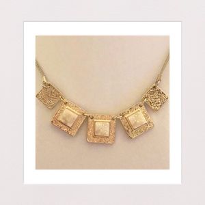 🔴 3 for $25 | Goldtone Druzy Squares Necklace